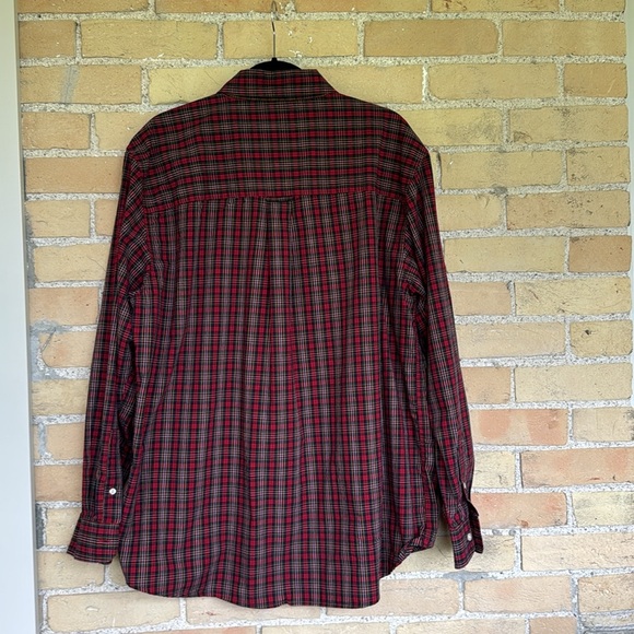 Chaps Ralph Lauren Men's Red Plaid Shirt - Picture 3 of 3
